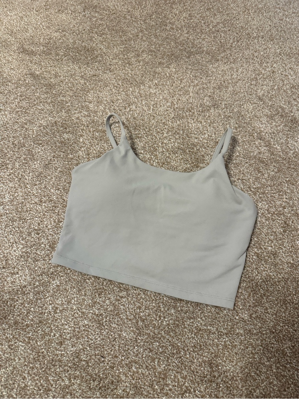 Gray sports bra